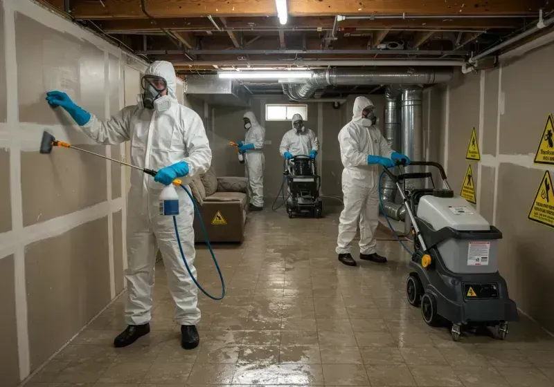 Basement Moisture Removal and Structural Drying process in Hatch, NM